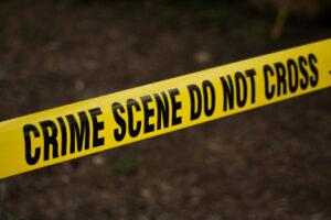 yellow and black crime scene tape